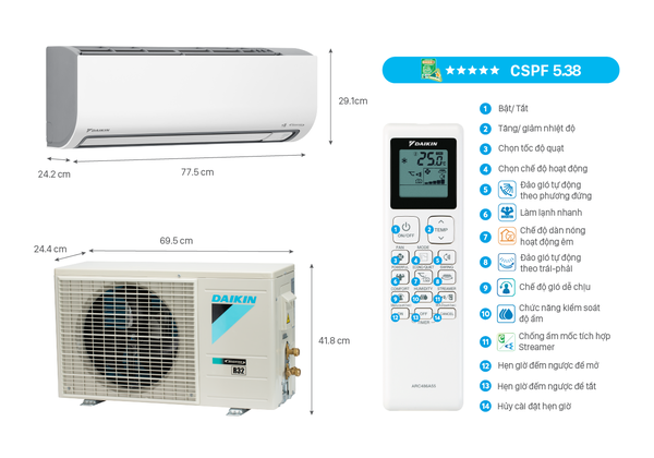 Điều hòa Daikin 1 chiều Inverter 9000 BTU FTKY25ZVMV - ảnh 10