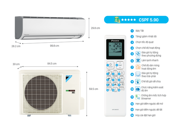 Điều hòa Daikin 1 chiều Inverter 24000 BTU FTKF71ZVMV - ảnh 8