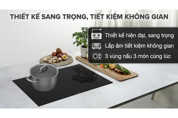 Bếp từ 3 vùng nấu Bosch PID775DC1E seri 8