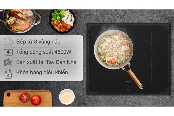Bếp từ 3 vùng nấu Bosch PUC61KAA5E seri 2