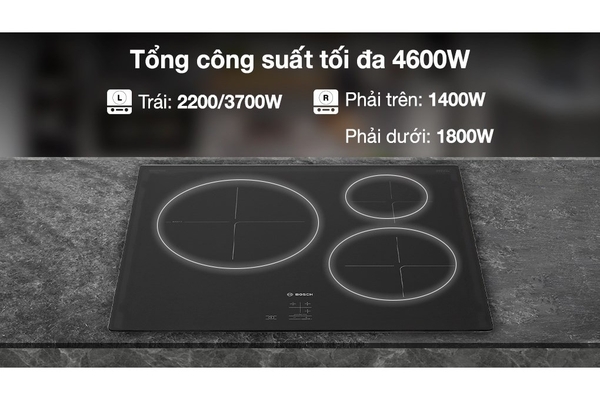 Bếp từ 3 vùng nấu Bosch PUC61KAA5E seri 2
