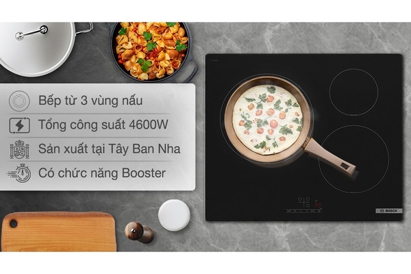 Bếp từ 3 vùng nấu Bosch PUJ61RBB5E seri 4