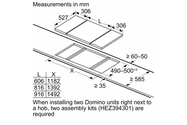 Bếp từ Domino Bosch PIB375FB1E