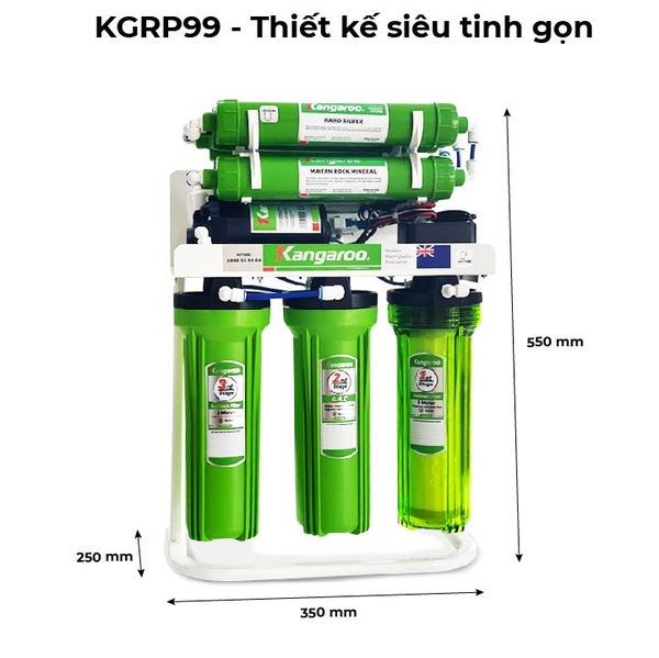 Máy lọc nước Kangaroo 9 lõi không vỏ tủ chân quỳ KGRP99 - ảnh 2