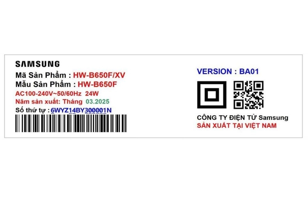 Loa thanh Samsung HW-B650F/XV 370W