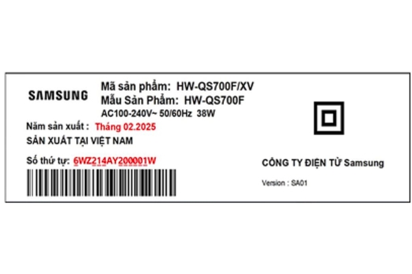 Loa thanh Samsung HW-QS700F/XV 345W