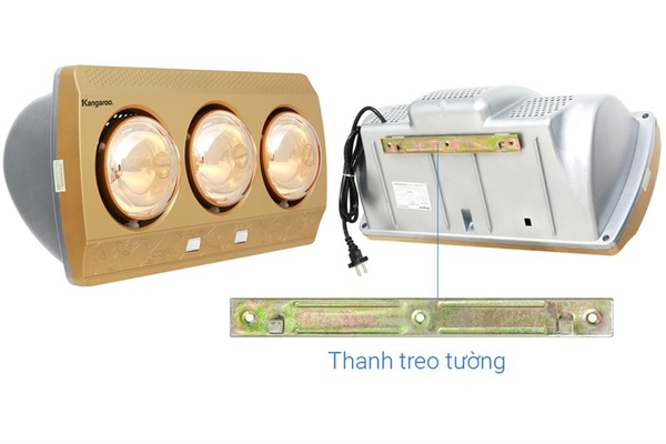 Đèn sưởi nhà tắm Kangaroo 3 bóng KG3BH01 825W - ảnh 8