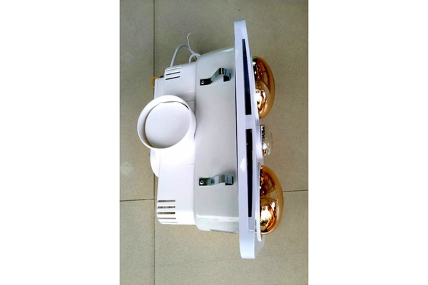 Đèn sưởi nhà tắm 2 bóng Braun Kohn âm trần kèm thông gió điều khiển từ xa 589W BK02GR