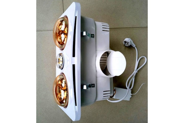 Đèn sưởi nhà tắm 2 bóng Braun Kohn âm trần kèm thông gió điều khiển từ xa 589W BK02GR