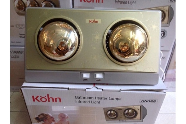 Đèn sưởi nhà tắm 2 bóng Braun Kohn treo tường 550W KN02G