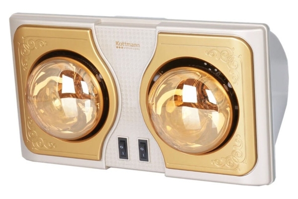 Đèn sưởi nhà tắm 2 bóng Kottmann treo tường 550W K2BH