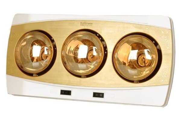 Đèn sưởi nhà tắm 3 bóng Kottmann treo tường 825W K3BH