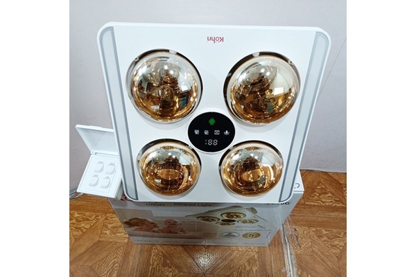 Đèn sưởi nhà tắm 4 bóng Braun Kohn âm trần kèm thông gió màn hình LED 1147W BU06G