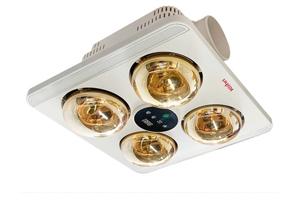 Đèn sưởi nhà tắm 4 bóng Braun Kohn âm trần kèm thông gió màn hình LED 1147W BU06G