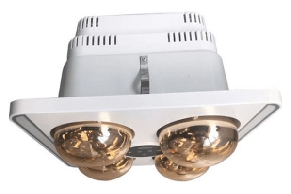 Đèn sưởi nhà tắm 4 bóng Braun Kohn âm trần kèm thông gió màn hình LED điều khiển từ xa 1147W BU06GR