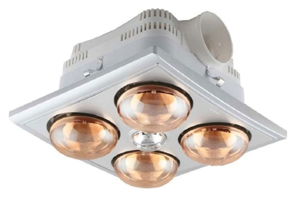 Đèn sưởi nhà tắm 4 bóng Heizen âm trần điều khiển từ xa 1100W HE4BR