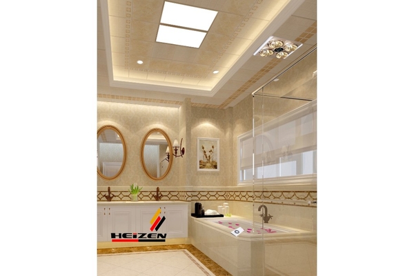 Đèn sưởi nhà tắm 4 bóng Heizen âm trần màn hình LED kèm thông gió điều khiển từ xa 1100W HE9