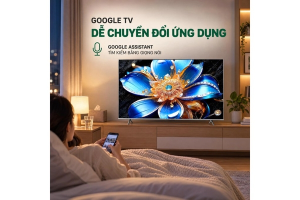 Google Tivi QLED TCL 4K 55 inch 55T6D Mới 2026