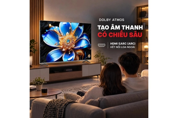 Google Tivi QLED TCL 4K 75 inch 75T6D Mới 2026