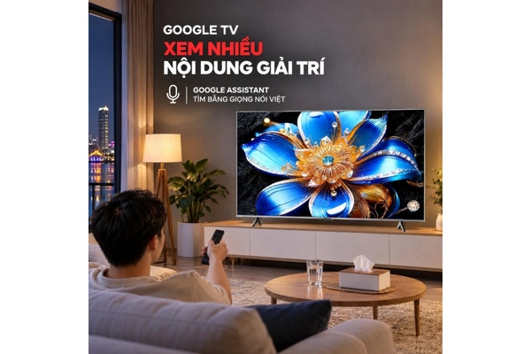 Google Tivi QLED TCL 4K 75 inch 75T6D Mới 2026