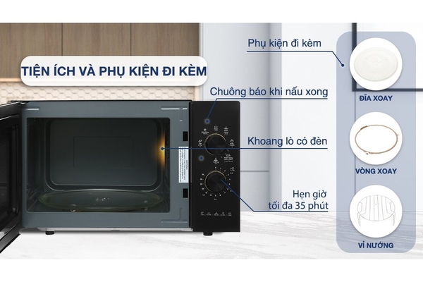 Lò vi sóng có nướng Electrolux EMG23K22B 23 lít