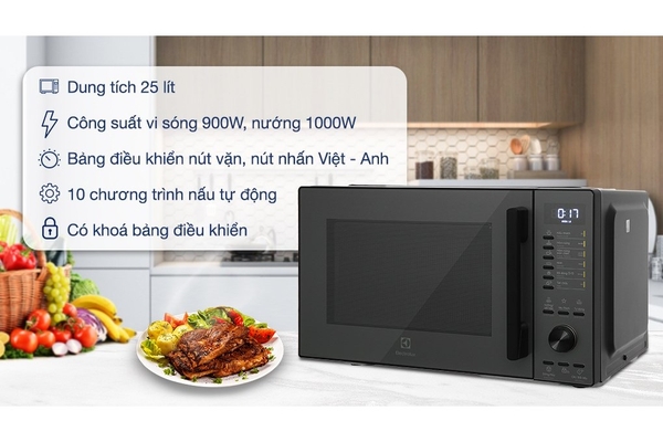 Lò vi sóng có nướng Electrolux EMG25D22BM 25 lít