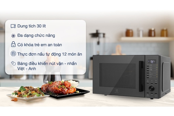 Lò vi sóng có nướng Electrolux EMG30D22BM 30 lít