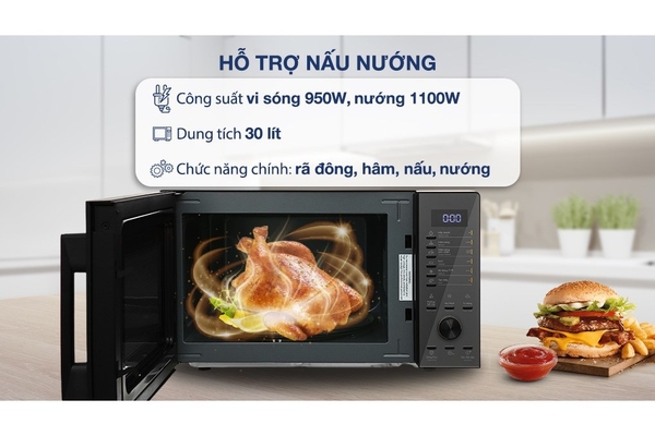 Lò vi sóng có nướng Electrolux EMG30D22BM 30 lít