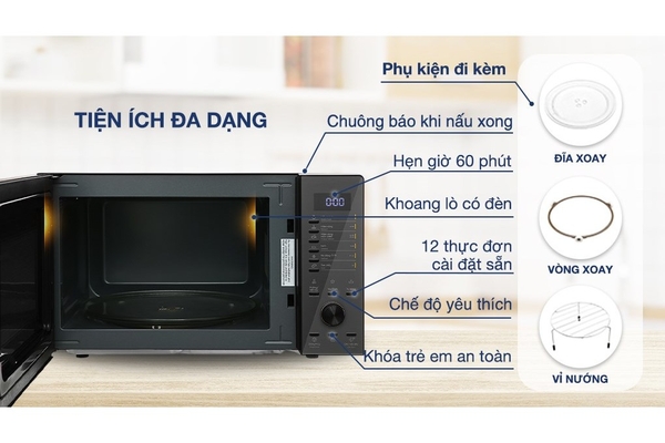 Lò vi sóng có nướng Electrolux EMG30D22BM 30 lít