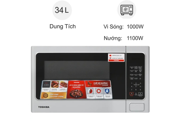 Lò vi sóng có nướng Toshiba ER-SGS34(S1)VN 34 lít