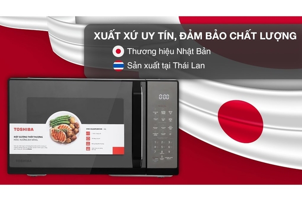 Lò vi sóng có nướng Toshiba MW3-EG26PE(BM)VN 26 lít Mặt Gương