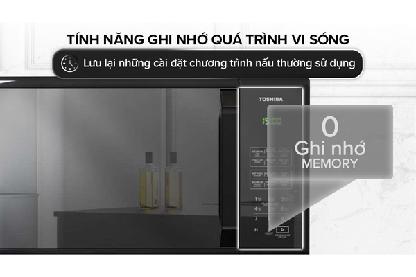 Lò vi sóng cơ Toshiba MM-EM25PE(BM) 25 lít Mặt Gương