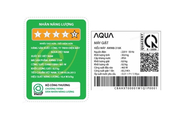 Máy giặt Aqua lồng đứng 8 kg AWM8-316K(B) - ảnh 4