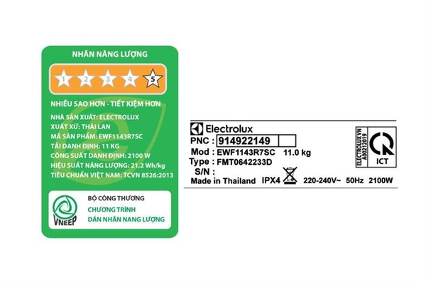Máy giặt Electrolux UltimateCare 700 Inverter 11 kg EWF1143R7SC - ảnh 8