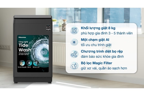 Máy giặt Hisense 8 kg WT80F30