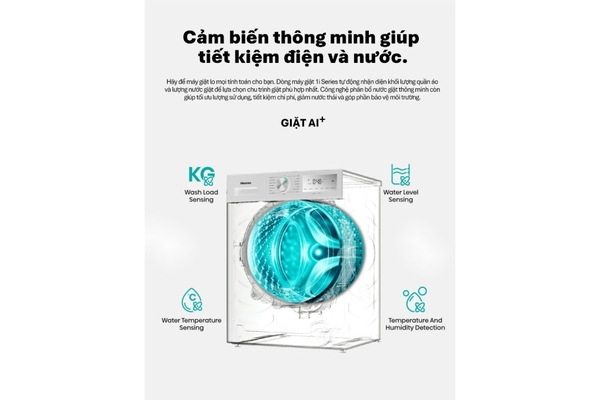 Máy giặt Hisense Inverter 12 kg WF120I142VKL Mới 2026