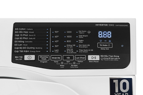 Máy giặt Electrolux Inverter 9 kg EWF9025DQWB - ảnh 5