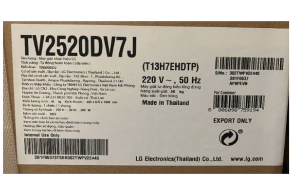 Máy giặt LG AI DD Inverter 20 kg TV2520DV7J - ảnh 9