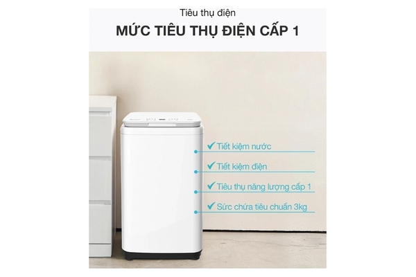Máy giặt mini Lumias giặt nước nóng 3 kg WS050WH