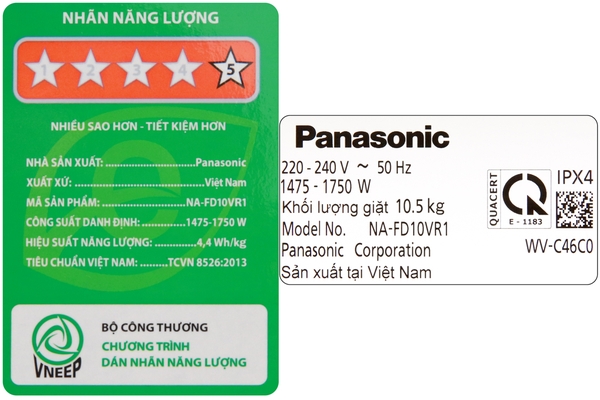 Máy giặt Panasonic Inverter 10.5 Kg NA-FD10VR1BV - ảnh 9