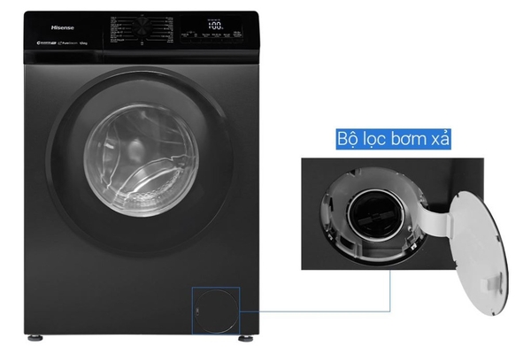 Máy giặt sấy Hisense Inverter giặt 9 kg sấy 6 kg WD90N1Y