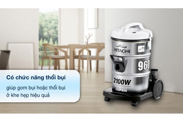 Máy hút bụi công nghiệp Hitachi 2100W 21 lít CV-960F Xuất xứ Thái Lan