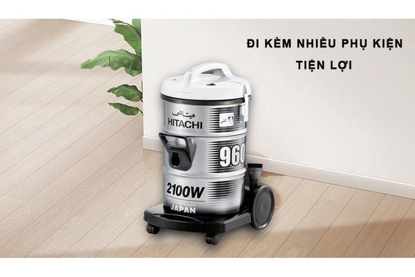 Máy hút bụi công nghiệp Hitachi 2100W 21 lít CV-960F Xuất xứ Thái Lan