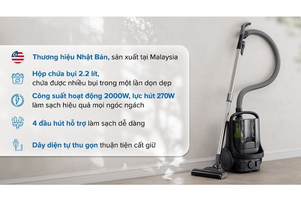 Máy Hút Bụi Dạng Hộp Panasonic MC-CL605KN49