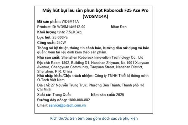 Máy hút bụi lau nhà Roborock F25 ACE Pro