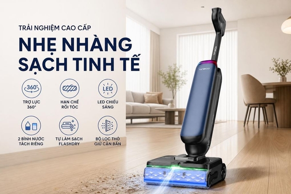 Máy hút bụi lau sàn Tineco Floor One Station S9 Artist