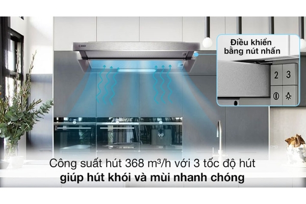 Máy hút mùi âm tủ Bosch DFT63AC50 màu inox