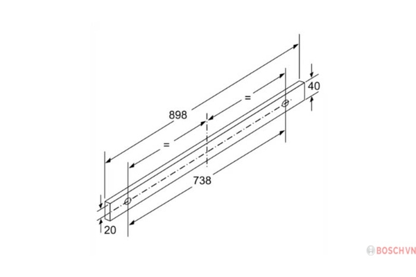 Máy hút mùi âm tủ Bosch DFT93AC50 màu inox