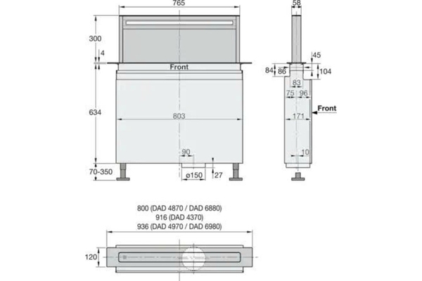Máy hút mùi đảo Miele DAD 4870 Levantar