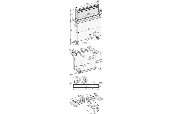 Máy hút mùi đảo Miele DAD 4870 Levantar